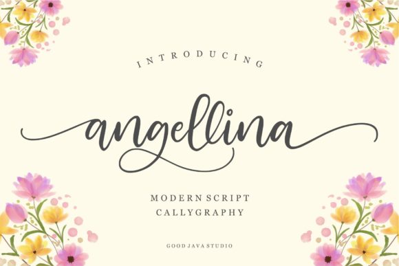Calligraphy Fonts: 10 Stunning Picks for Elegant Designs 17 Angellina by goodjavastudio 580x387 1