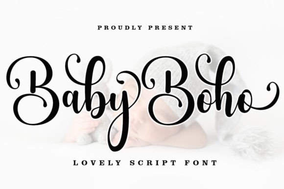 Lettering Fonts for Logo Design: 17 Stunning Picks You’ll Love 48 Baby Boho Fonts 98119774 1 1 580x386 1