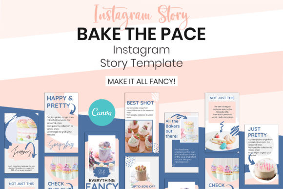 25 Instagram Story Templates: Gorgeous Designs You’ll Love 57 Bake the Pace Instagram Story Template Graphics 8931119 3 580x387 1