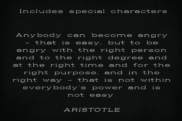 Fonts Similar to Clarendon: 15 Powerful Alternatives 10 Quote by Aristotle about anger on a chalkboard background.