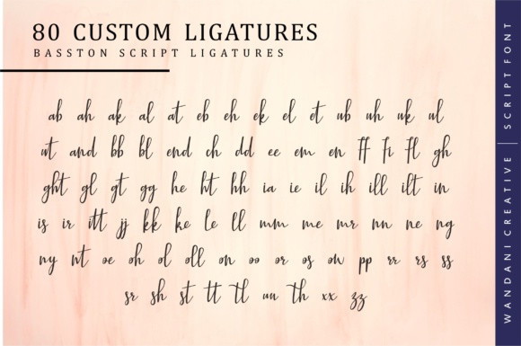 Calligraphy Fonts: 10 Stunning Picks for Elegant Designs 6 Basston Script by Wandani Creative 5 580x385 1