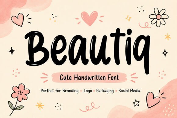 Lettering Fonts for Logo Design: 17 Stunning Picks You’ll Love 43 Beautiq Fonts 152724602 1 1 580x386 1
