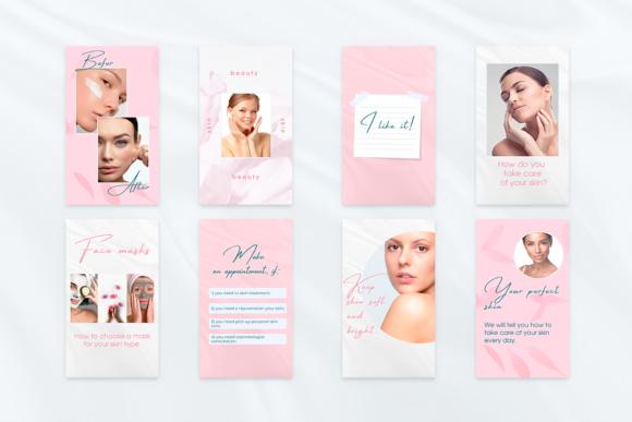 25 Instagram Story Templates: Gorgeous Designs You’ll Love 39 Beauty Pink Instagram Stories Templates Graphics 6043461 2 580x387 1