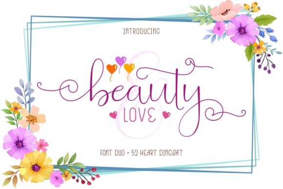 33 Best Feminine Script Fonts for Elegant Branding & Wedding Design 4 Beauty and Love Duo by putracetol 580x387 1
