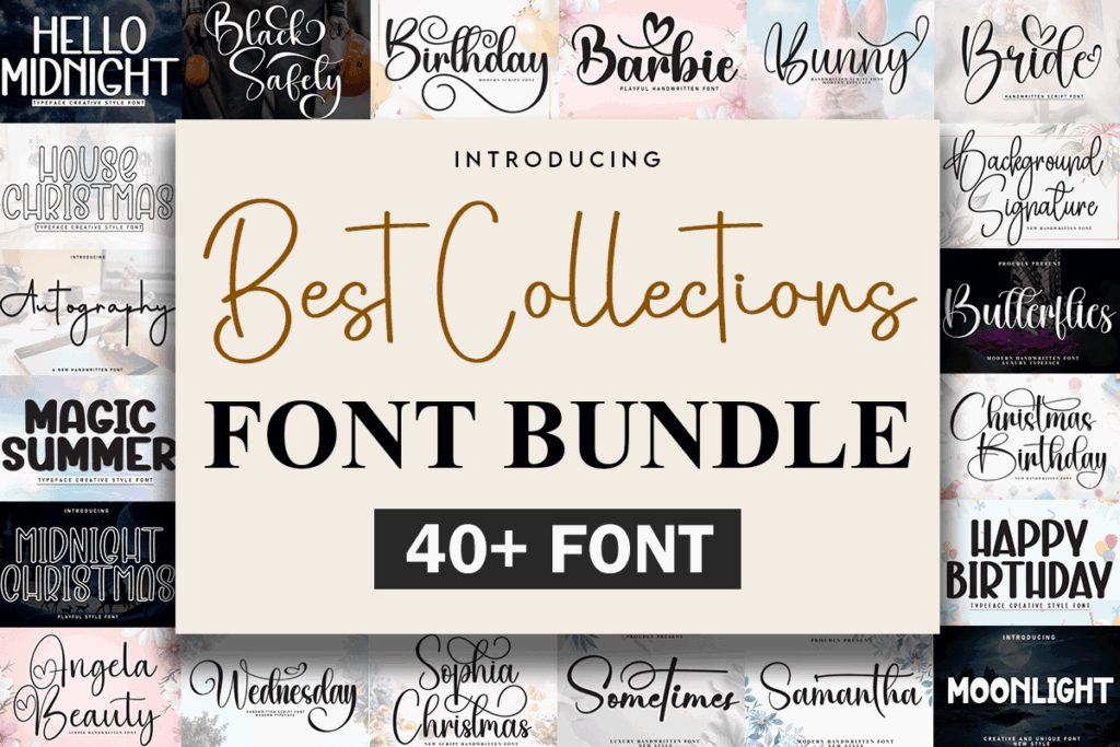 12 Best Display Font Bundles for YouTube Thumbnails 11 Best Collections Font Bundle Bundles 123643258 1 2