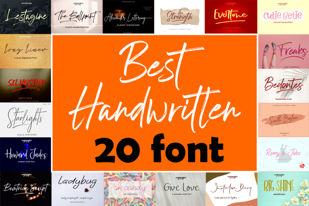 12 Best Handwritten Font Bundles for Wedding Invitations 7 Best Handwirtten Font Bundle Bundles 6293531 1
