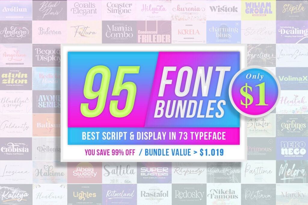 12 Best Display Font Bundles for YouTube Thumbnails 14 Best Script Display Font Bundle Bundles 110701536 1 1