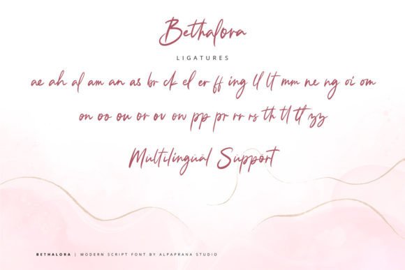 Script Fonts for Logo Design: 36 Elegant Picks That Feel Premium 55 Bethalora Fonts 58600196 12 580x387 1