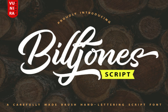 Lettering Fonts for Small Business Branding: 12 Beautiful Picks 17 Billjones Brush HandLettering Script Fonts 18503303 1 1 580x387 1