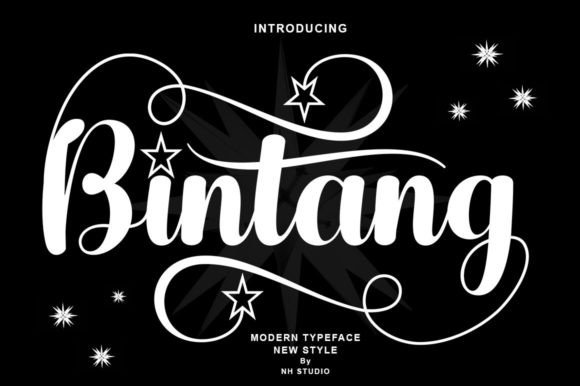 16 Best Aesthetic Fonts for Canva Designs 24 Bintang Fonts 82342127 1 1 580x386 1