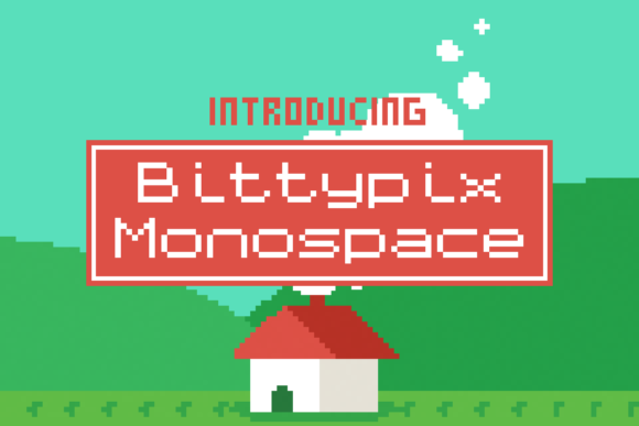 15 Best Monospace Fonts for Coding, Branding and Web Design 8 Bittypix Monospace font showcased with a retro design.