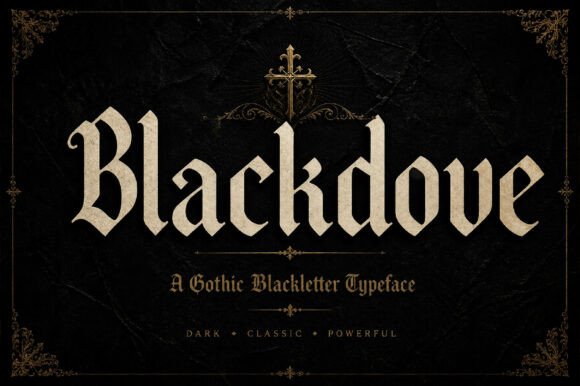 Vintage Display Fonts for Branding: 13 Stunning Retro Picks 19 Blackdove Fonts 148638457 1 1 580x386 1