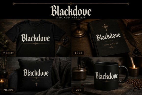 Vintage Display Fonts for Branding: 13 Stunning Retro Picks 20 Blackdove Fonts 148638457 2 580x386 1