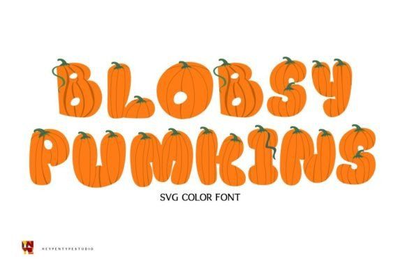 Spooky Color Fonts: 13 Best Halloween Picks for 2026 8 Blobsy Pumpkins Fonts 31621622 1 1 580x387 1