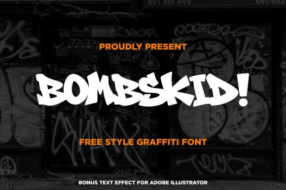 15 Premium Graffiti Fonts That Actually Look Hand-Painted 22 Graffiti font 'Bombskid' displayed on a textured background.