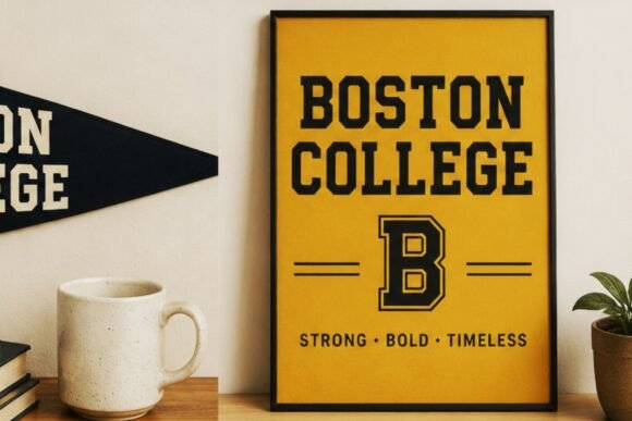 15 Best Varsity Slab Serif Fonts for Winning Sports Designs 12 Boston College Fonts 151796132 3 580x387 1