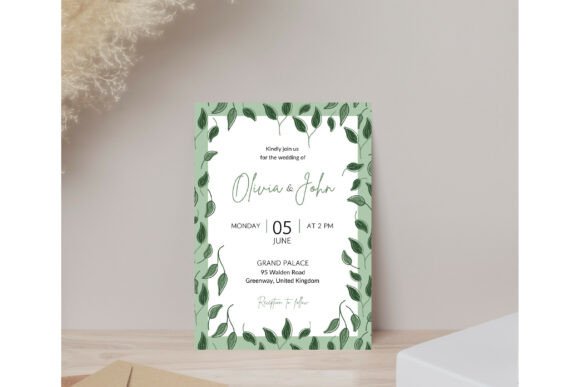 15 Wedding Invitation Template Ideas for Every Style 17 Greenery leaves wedding invitation with elegant typography and a natural border.