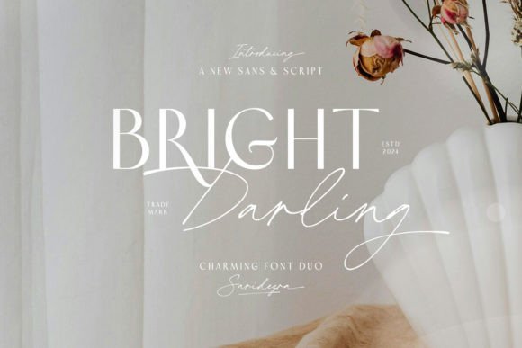 Premium Fonts: 20 Powerful Choices Designers Will Love 2 Bright Darling Duo Fonts 89271050 1 1 580x387 1