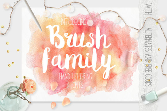 Lettering Fonts for Small Business Branding: 12 Beautiful Picks 31 Brush Family 3 Fonts Fonts 30097727 1 1 580x386 1