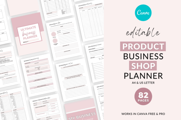 5 Digital Planner Templates: Powerful Picks for Small Business 2 Editable business planner template with various sections and layouts for organization.