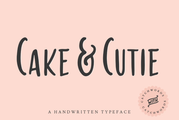 Handwritten Fonts for Vinyl Sticker Labels: 26 Best Cricut Picks 10 Cake Cutie by Ayca Atalay 580x387 1