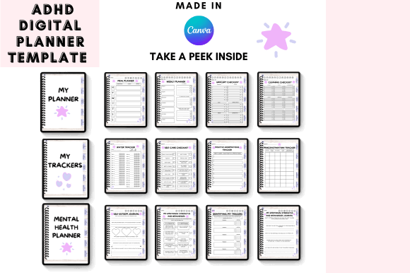 12 Best ADHD Digital Planner Templates for Better Focus 13 Canva ADHD Digital Planner Graphics 72232817 1 580x386 1