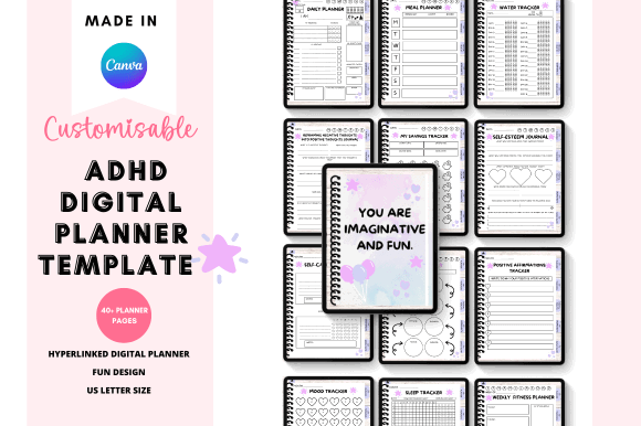 12 Best ADHD Digital Planner Templates for Better Focus 12 Canva ADHD Digital Planner Graphics 72232817 3 580x386 1