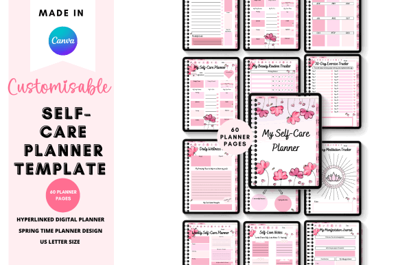 13 Best Digital Planner Bundles for Effortless Daily Planning 22 Canva Spring SelfCare Digital Planner Graphics 64794285 5 580x386 1
