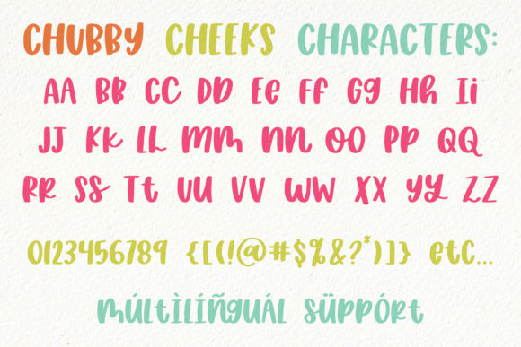 Handwritten Fonts for Vinyl Sticker Labels: 26 Best Cricut Picks 43 Chubby Cheeks Fonts 7 580x387 1