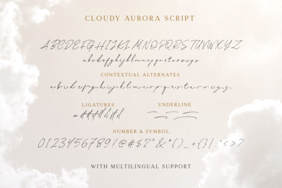 Premium Fonts: 20 Powerful Choices Designers Will Love 10 Cloudy Aurora Fonts 4841789 11 580x387 1