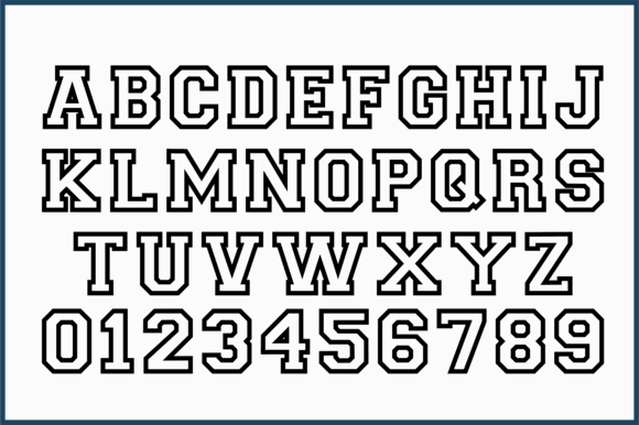 17 Collegiate Fonts: Powerful Picks for Logos & Jerseys 27 College Outline Fonts 135333718 2 580x386 1