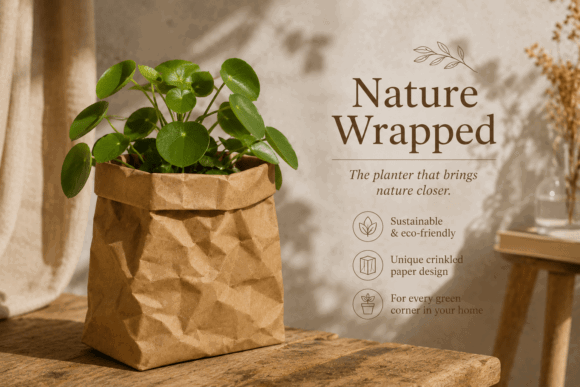 11 Most Profitable 3D Printing Models That Actually Sell 26 Crinkled Paper Bag Planter 3D Printing 150794969 1 1 580x387 1