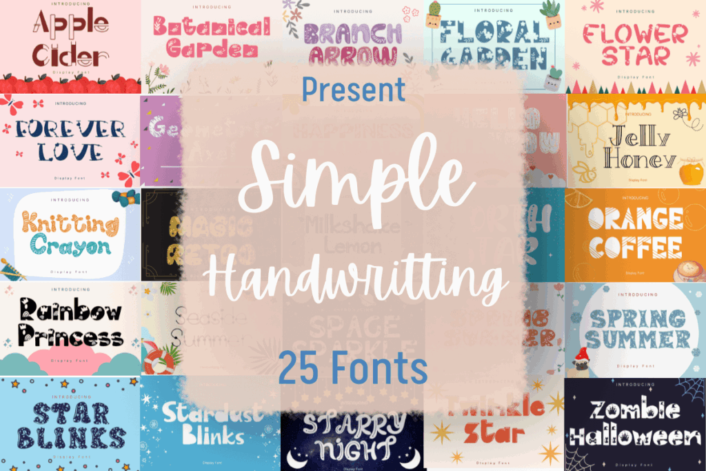 12 Best Display Font Bundles for YouTube Thumbnails 7 Cute Handwritten Vol 2 Bundle Bundles 45291792 1