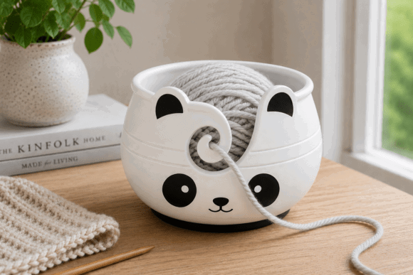 11 Most Profitable 3D Printing Models That Actually Sell 23 Cute Knitting Panda Yarn Bowl STL Model 3D Printing 149280981 1 1 580x387 1