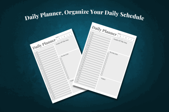 11 Daily Digital Planner Pages for Focused Planning 19 Two daily planner pages with sections for goals, tasks, and a schedule.