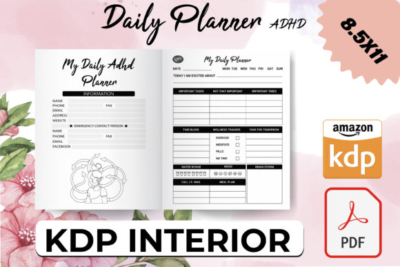 10 Best ADHD Planner Templates for Adults 21 Daily Planner for ADHD Graphics 28516727 1 1 580x387 1