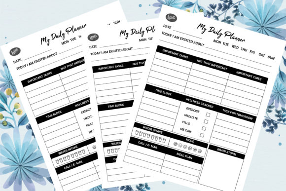10 Best ADHD Planner Templates for Adults 22 Daily Planner for ADHD Graphics 28516727 2 580x387 1
