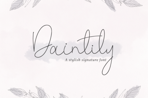 33 Best Feminine Script Fonts for Elegant Branding & Wedding Design 10 Daintily by Pasha Larin 580x386 1