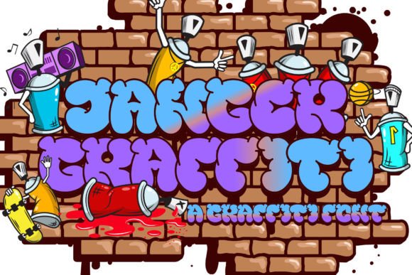 20 Best Graffiti Fonts for T-Shirt Design That Print Well 11 Danger Graffiti Fonts 99478414 1 1 580x387 1