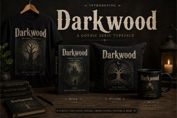Stylish Display Fonts: 25 Bold Picks Designers Will Love 15 Darkwood Fonts 148638389 4 580x386 1