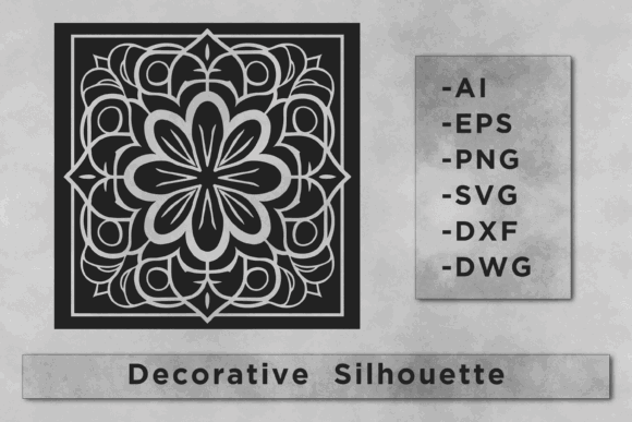 Wood Laser Cut Ideas: 45 Creative Projects Worth Making 36 Decorative laser cut panel design with floral patterns and file format options listed.