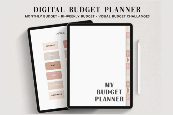 Digital Planner Templates: 15 Best Designs for an Organized Life 6 Digital Budget Planner Financial Plan Graphics 90229013 1 1 580x386 1