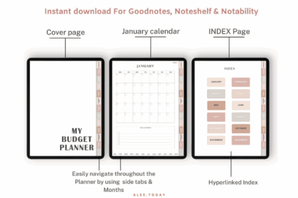 Digital Planner Templates: 15 Best Designs for an Organized Life 7 Digital Budget Planner Financial Plan Graphics 90229013 2 580x386 1