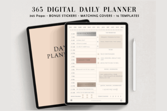 12 Digital Planner Templates for Beginners: Effortless Picks 18 Digital Minimalist Daily Planner Graphics 90228944 1 1 580x386 2