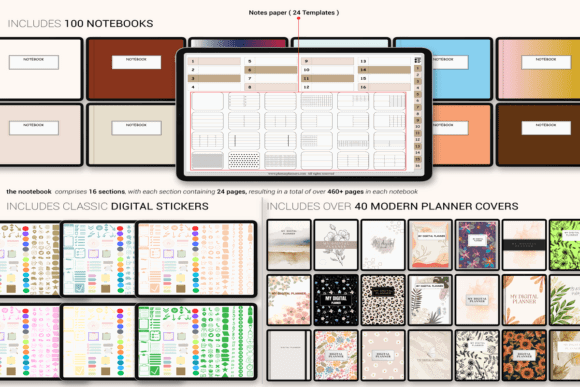 10 Best Aesthetic Digital Planner Templates for Goodnotes 4 Collection of digital planner covers and notebook templates for Goodnotes.