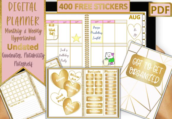 12 Best Digital Planner Templates for GoodNotes and iPad 10 Digital Planner Hyperlinked Graphics 5932904 1 1 580x402 1
