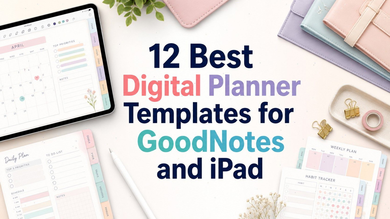 Digital Planner Templates for GoodNotes 12 Best Picks