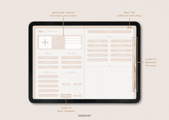 12 Best Digital Planner Templates for GoodNotes and iPad 15 Digital Semester Planner for Goodnotes Graphics 70170786 2 580x414 1