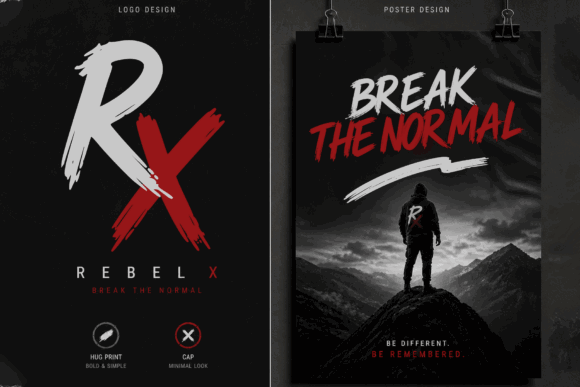 15 Premium Graffiti Fonts That Actually Look Hand-Painted 13 Logo and poster design featuring bold red and black typography with a mountain backdrop.