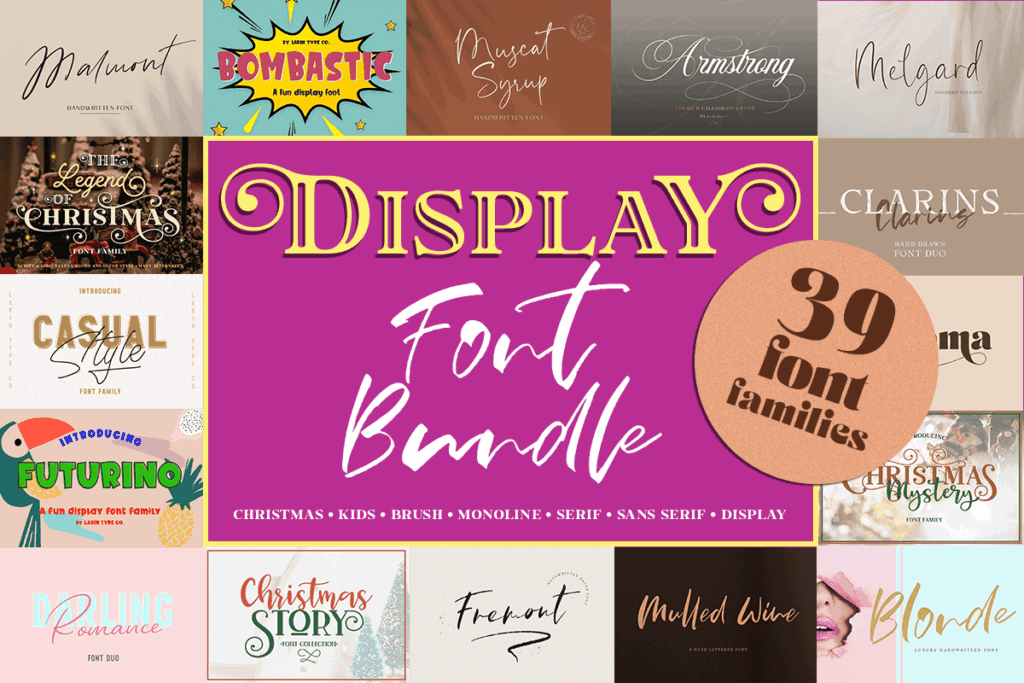 12 Best Display Font Bundles for Cricut That Cut Cleanly 6 Display Font Bundle Bundles 78697171 1 1 1